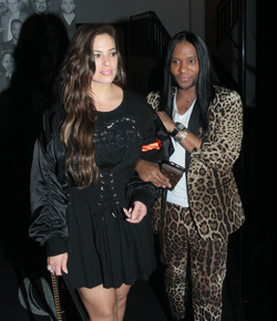 Ashley Graham dons a sexi mini dress as she parties in WeHo