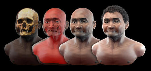 Astonishing 3D face of 10 000 YEAR OLD African caveman discovered in Brazil could settle historic debate Astonishing 3D face of 10 000 YEAR OLD African caveman discovered in Brazil could settle historic debate