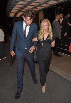 David Tennant and his wife Georgia Moffett seen leaving the Tv Choice awards in London following David s Win. David Tennant and his wife Georgia Moffett seen leaving the Tv Choice awards in London following David s Win.