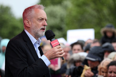 Jeremy Corbyn campaigning on Teesside