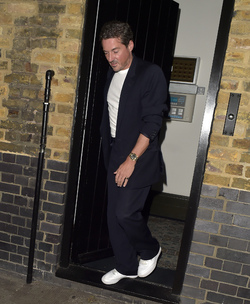 Liv Tylers Ex Husband and David Beckhams agent Dave Gardener seen leaving the Chiltern Firehouse with Storm Model Jessica Clarke