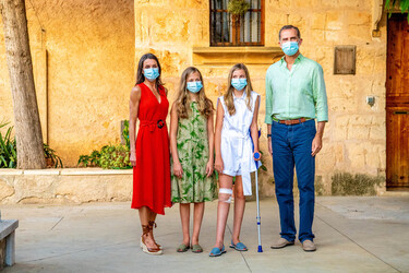 The Spanish Royal family visit Fray Junipero Serra Museum in Petra Spain The Spanish Royal family visit Fray Junipero Serra Museum in Petra Spain