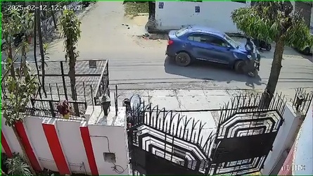 VIDEO Lucky to be alive scooter rider miraculously survives after being hit by car and catapulted through air VIDEO Lucky to be alive scooter rider miraculously survives after being hit by car and catapulted through air