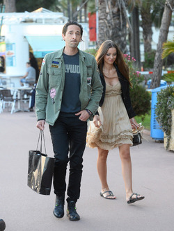 Adrien Brody and girlfriend Lara Lieto are seen taking a stroll around Cannes during the 70th Cannes Film Festival.