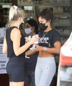 Vanessa Hudgens Shows Off Her Abs While Sipping Her Post Workoout Smoothie