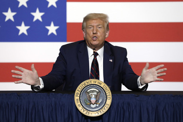President Donald Trump Visits American Red Cross National Headquarters
