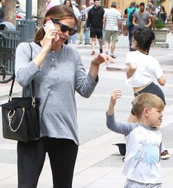 Jennifer Garner and son Samuel out to a movie and the Apple Store