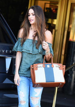 Sofia Vergara shopping at Saks Fifth Avenue