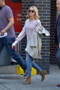 Naomi Watts and Billy Crudup seen on the set of Gypsy 