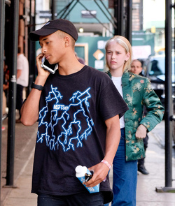 Jaden Smith out with a girl in Soho