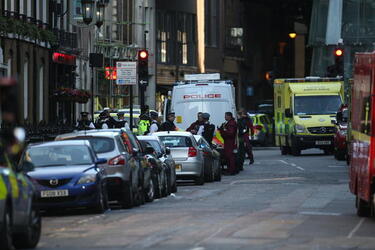 The scene following the London Bridge Terror attack