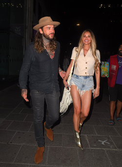 Chloe Sims seen out in Mayfair for the first time since lockdown. She is seen Leaving Amazonica Mayfair Slightly worse for wear but in High Spirits as she enjoys a night with BFF Pete Wicks