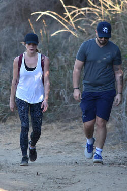Ashley Greene Shares Some PDA With Fiance Paul Khoury On The Trail
