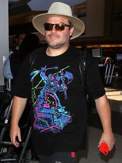 Movie Star Jack Black Loving The Rock Gods