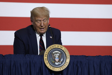 President Donald Trump Visits American Red Cross National Headquarters