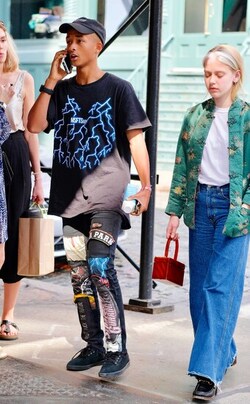 Jaden Smith out with a girl in Soho