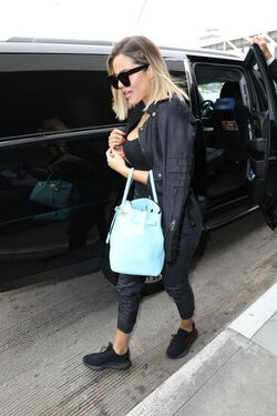 Khloe Kardashian Goes All Black Heading Out To Support Tristan Thompson In Game 2
