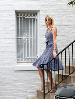 Ivanka Trump and family leaving their home