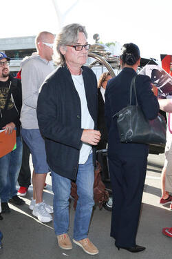 Kurt Russell and Goldie Hawn are seen at LAX Kurt Russell and Goldie Hawn are seen at LAX