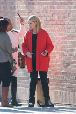A Pregnant Katherine Heigl Spotted Filming in LA.