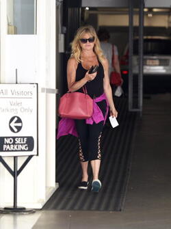 Film icon Goldie Hawn was spotted leaving the Gym in Brentwood. Film icon Goldie Hawn was spotted leaving the Gym in Brentwood.