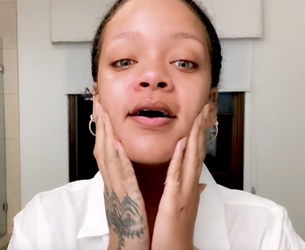 Rihanna goes make up free as she reveals skincare routine