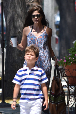 Selma Blair with son and Male Companion out for a Walk in Studio City Selma Blair with son and Male Companion out for a Walk in Studio City