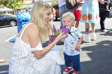 Heather Morris with son Owen Heather Morris with son Owen