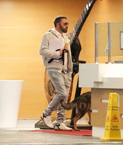 Ben Affleck Keeps Busy Amid House Hunt Arrives At Hollywood Office With Guard Dog Ben Affleck Keeps Busy Amid House Hunt Arrives At Hollywood Office With Guard Dog