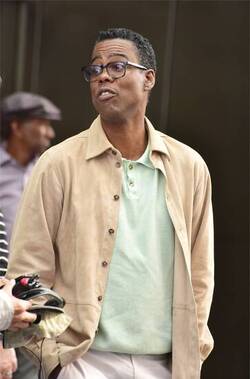 Chris Rock and Adam Sandler on set of The Week Of Chris Rock and Adam Sandler on set of The Week Of