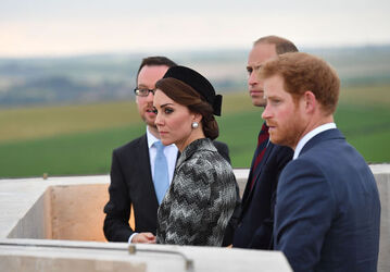 Kate William and Harry at The Commonwealth War Graves Commission Thiepval Memorial Kate William and Harry at The Commonwealth War Graves Commission Thiepval Memorial