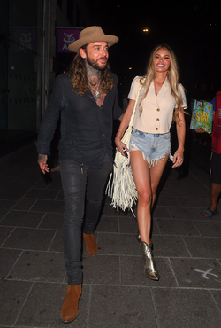 Chloe Sims seen out in Mayfair for the first time since lockdown. She is seen Leaving Amazonica Mayfair Slightly worse for wear but in High Spirits as she enjoys a night with BFF Pete Wicks