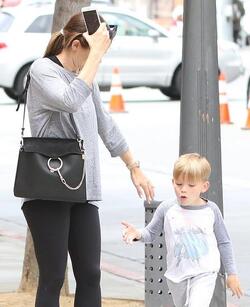 Jennifer Garner and son Samuel out to a movie and the Apple Store