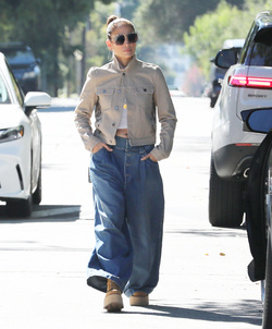 Jennifer Lopez looks downbeat on solo outing after husband Ben Affleck jetted off for trip with his ex wife Jennifer Garner and kids