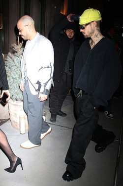 Justin Bieber and wife Hailey Bieber arriving at The Twenty Two