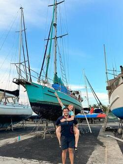 Couple leave dry land to live on &pound;62 000 boat with ZERO sailing experience