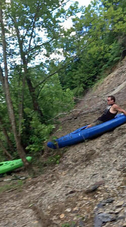 KAY WHACK UNLUCKY KAYAKER SLIDES DOWN RIVER BANK STRAIGHT INTO TREE WRAPPING BODY AROUND TRUNK KAY WHACK UNLUCKY KAYAKER SLIDES DOWN RIVER BANK STRAIGHT INTO TREE WRAPPING BODY AROUND TRUNK
