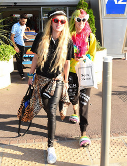 Scott Disick Bella Thorne are seen arriving at Nice airport
