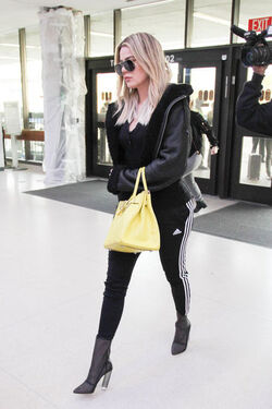 Khloe Kardashian At LAX