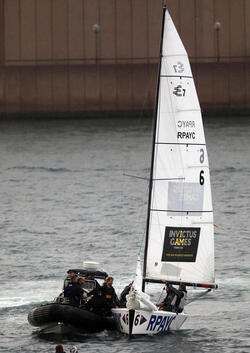 Prince Harry watches Sailing Demonstration on Sydney Harbour for the Invictus Games Prince Harry watches Sailing Demonstration on Sydney Harbour for the Invictus Games
