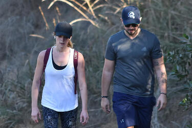 Ashley Greene Shares Some PDA With Fiance Paul Khoury On The Trail