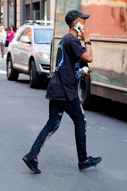 Jaden Smith out with a girl in Soho