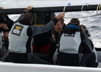 Prince Harry watches Sailing Demonstration on Sydney Harbour for the Invictus Games Prince Harry watches Sailing Demonstration on Sydney Harbour for the Invictus Games