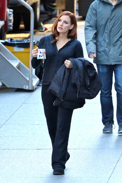 Jessica Chastain First Looks Molly s Game in Toronto