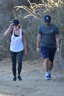 Ashley Greene Shares Some PDA With Fiance Paul Khoury On The Trail
