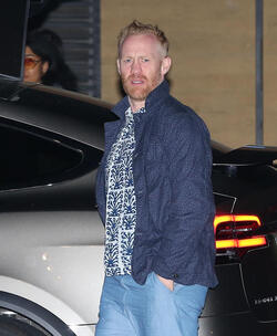 Brad Pitt s pal Thomas Houseago enjoys a dinner outing at Nobu in Malibu.