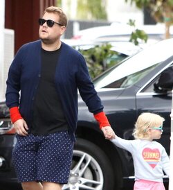 James Corden And Family Hanging Out In Brentwood