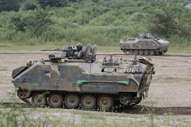 South Korean Military exercise near DMZ South Korean Military exercise near DMZ