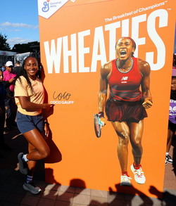 Tennis Legend Billie Jean King And Coco Gauff Play Friendly Match At US Open 2024 in NYC