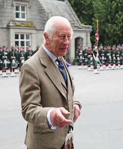 King Charles Is Greeted At The Gates Of Balmoral At The Start Of His Holiday